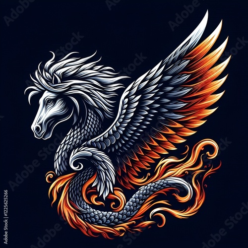 Wallpaper Mural black dragon tattoo Torontodigital.ca