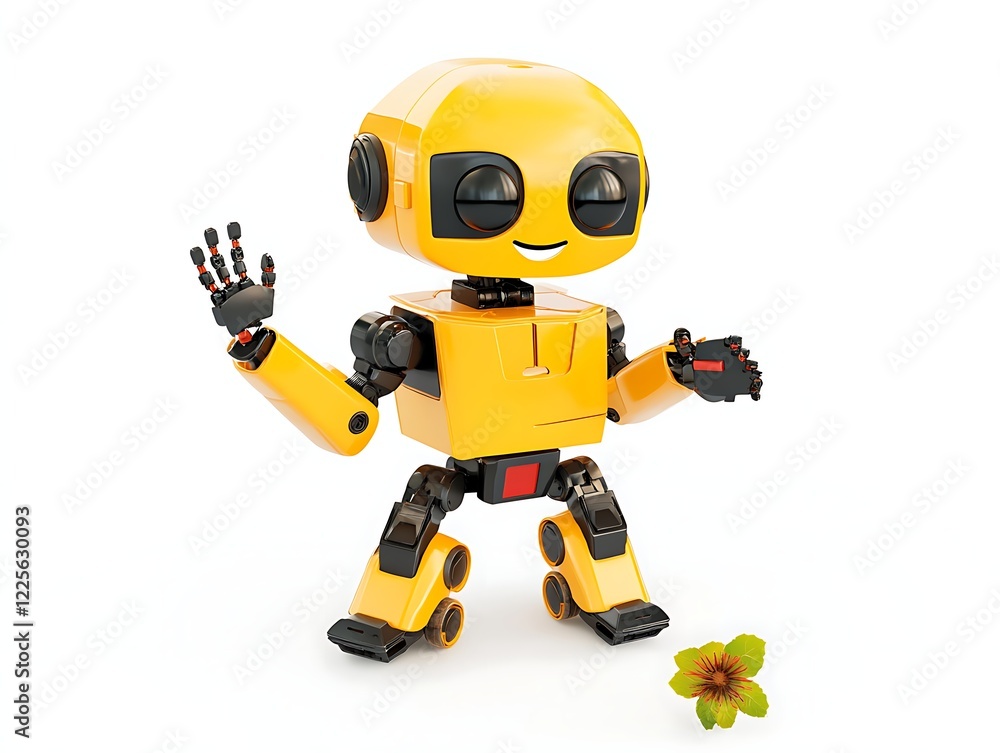 robot waving and smiling robot waving and smiling