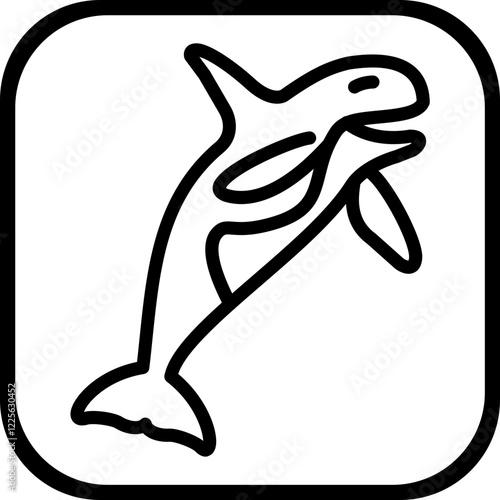 Whale vector icon style
