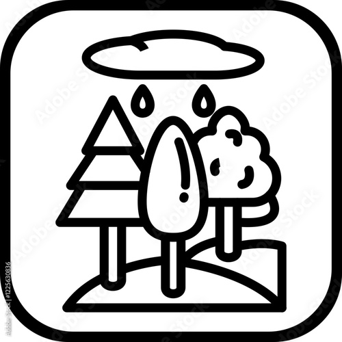 Rainforest vector icon style
