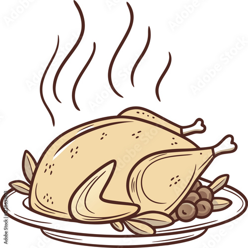 Roasted Turkey on a Plate