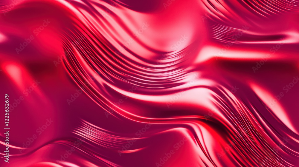 Obraz premium Vibrant Crimson Satin Fabric Texture for Abstract Backgrounds