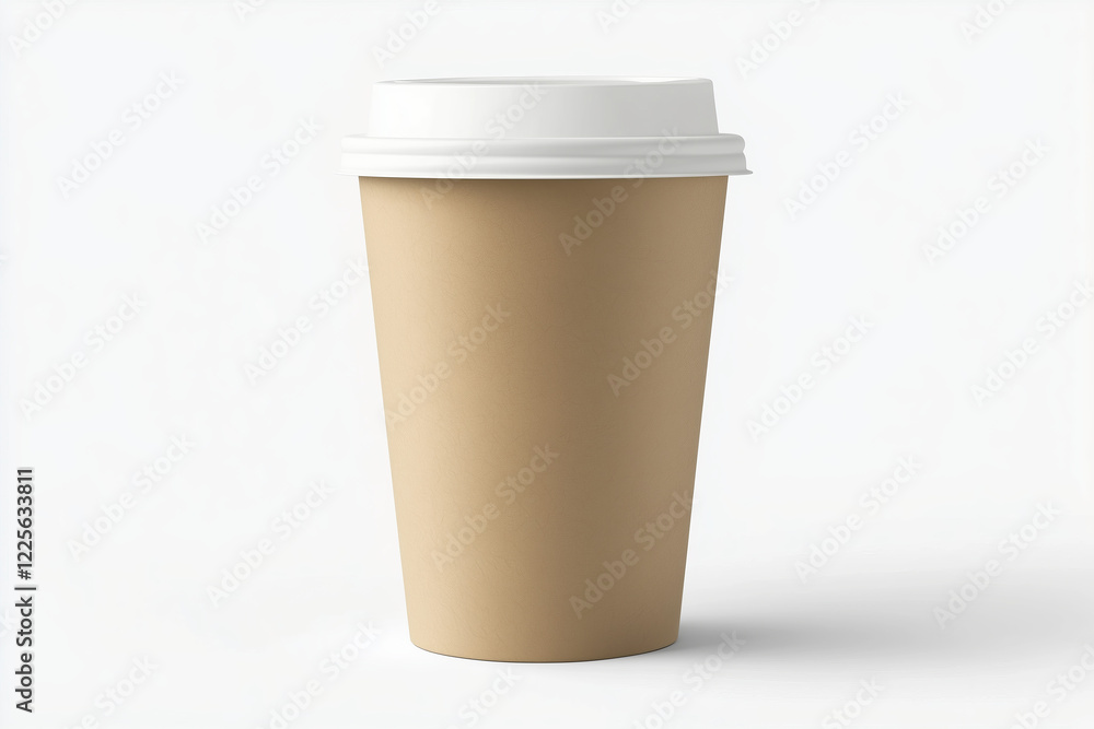 Takeaway to go eco-friendly paper cup of coffee. Empty blank mockup template design isolated on white background. Ecology and recycle concept. Takeaway to go eco-friendly paper cup of coffee. Empty blank mockup template design isolated on white background. Ecology and recycle concept.