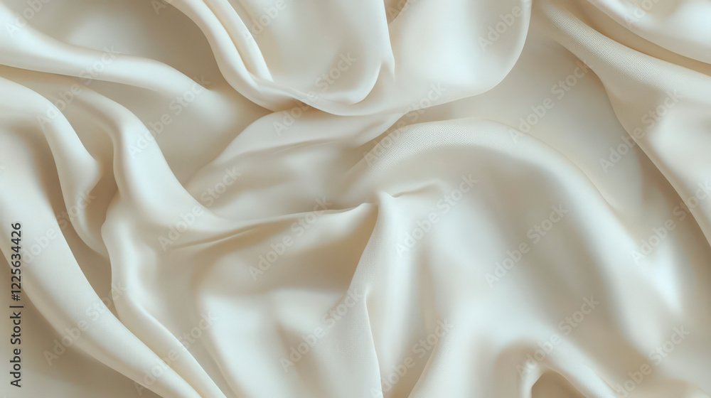 Obraz premium Pristine White Silk Fabric Background with Smooth Texture for Elegant Designs
