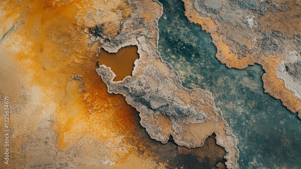 A picture of a rocky area with a large hole in the middle A picture of a rocky area with a large hole in the middle