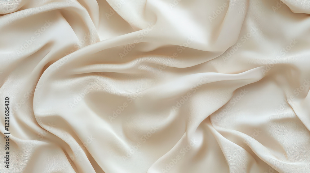 Fototapeta premium Pristine White Silk Fabric Texture for Elegant Backgrounds