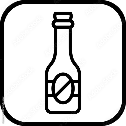 Beer bottle Icon style