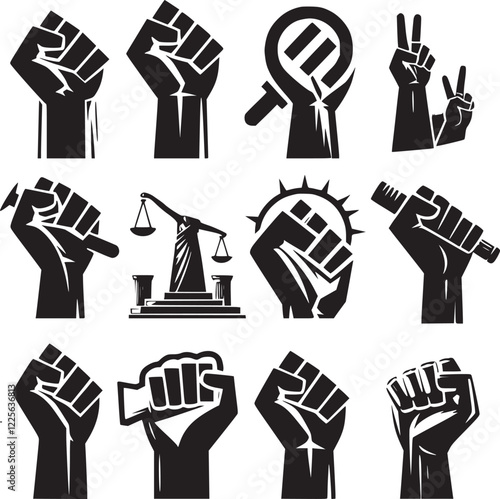 hands holding a set of icons