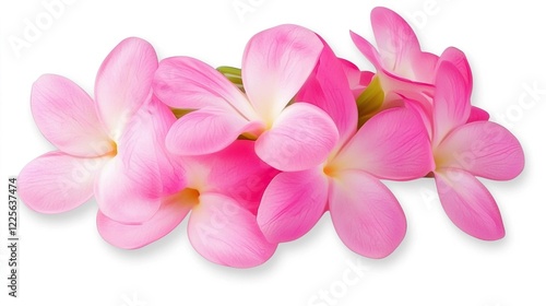 Beautiful Pink Flowers Isolated on White Background Ideal for Designs