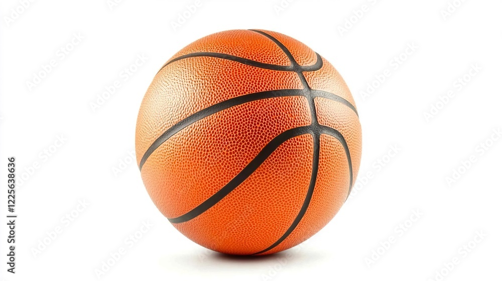 Realistic Basketball Isolated on White Background for Sports Design Realistic Basketball Isolated on White Background for Sports Design