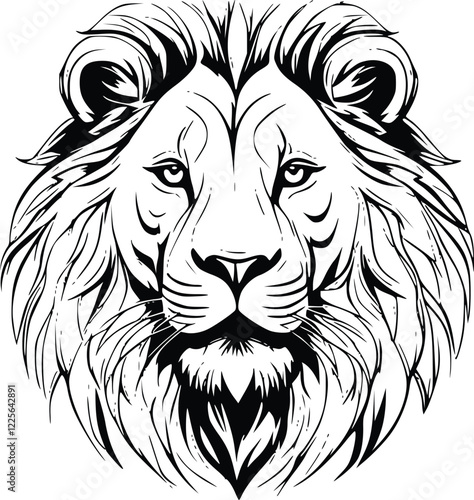 lion head vector