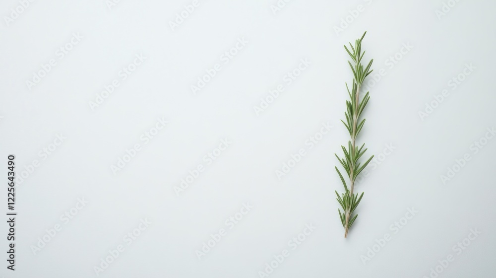 Rosemary sprig on white background; cooking, recipe Rosemary sprig on white background; cooking, recipe