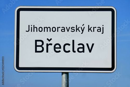 Ortsschild Jihomoravský kraj Břeclav photo