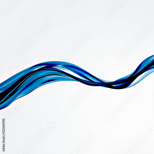 Elegant Flow of Blue Liquid Waves