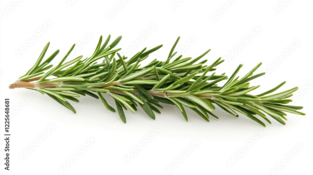Fototapeta premium Fresh rosemary sprig on white background, cooking herb