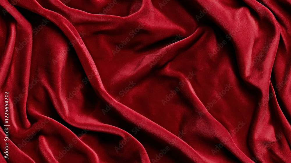 Fototapeta premium Rich Crimson Velvet Texture Background