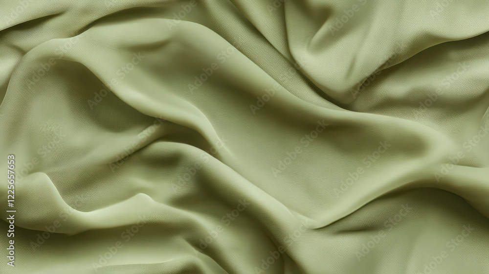 Fototapeta premium Muted Olive Green Wool Fabric Texture with Seamless Pattern