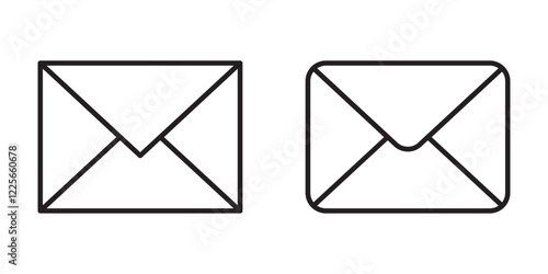 Mail icon set. email icon vector. E-mail icon. Envelope illustration. envelopes, notifications, communication, messaging apps, websites, and graphic design