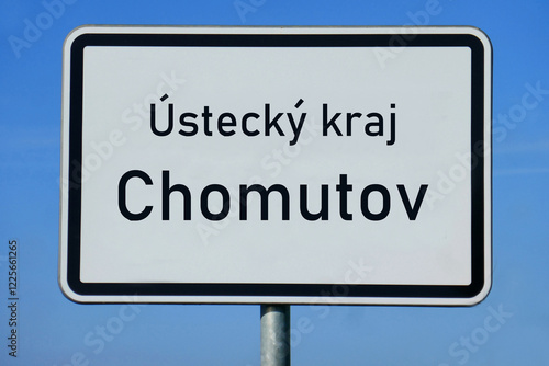 Ortsschild Ústecký kraj Chomutov photo