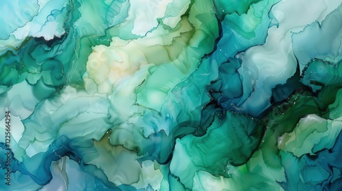 Soft Green Watercolor Wash Creates a Calming, Ethereal Effect With Blended Hues