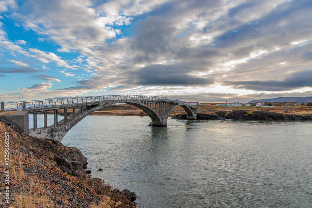 Bridge over the Hvita River on the west coast of Iceland
