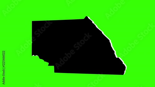 green screen 3d icon map of Saguache County in colorado photo