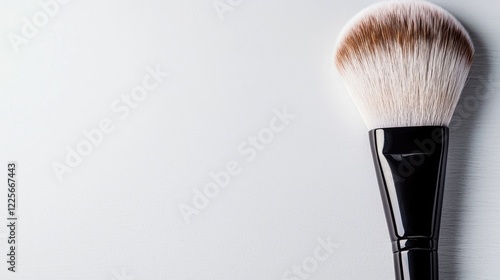 Makeup brush on white background; beauty product, cosmetic tool