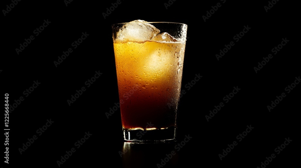 Ice-Cold Refreshing Beverage in a Glass Ice-Cold Refreshing Beverage in a Glass
