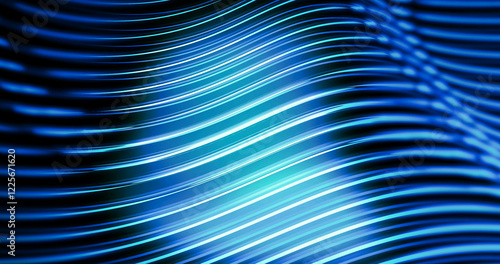 Abstract blue metal waves motion graphic background