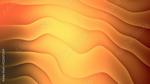 Abstract liquid gradient golden waves motion graphic background