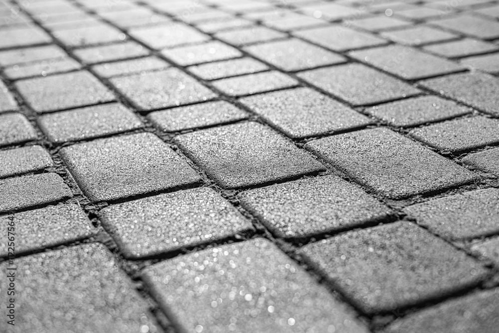 Concrete road paving stones abstract background.