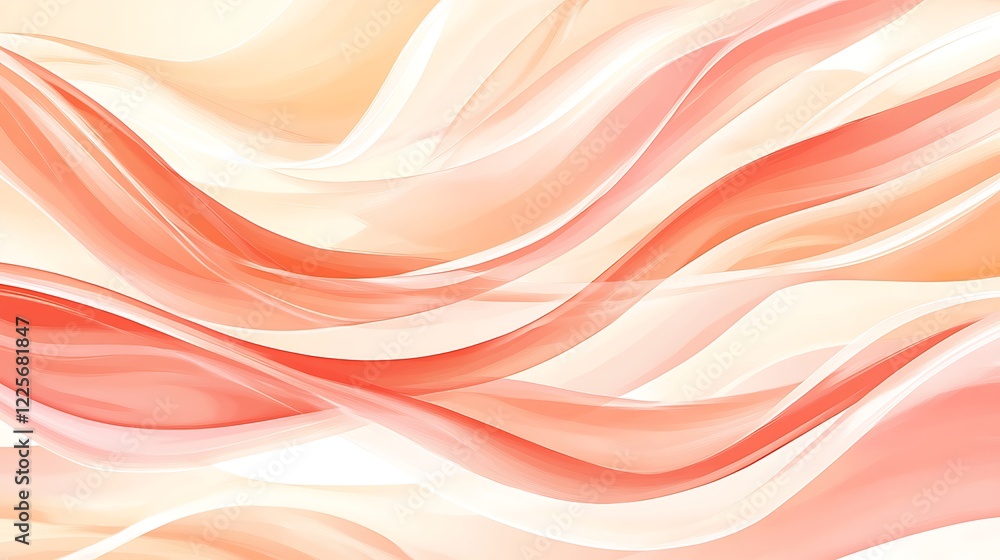Abstract Coral and Cream Wave Pattern Design Abstract Coral and Cream Wave Pattern Design