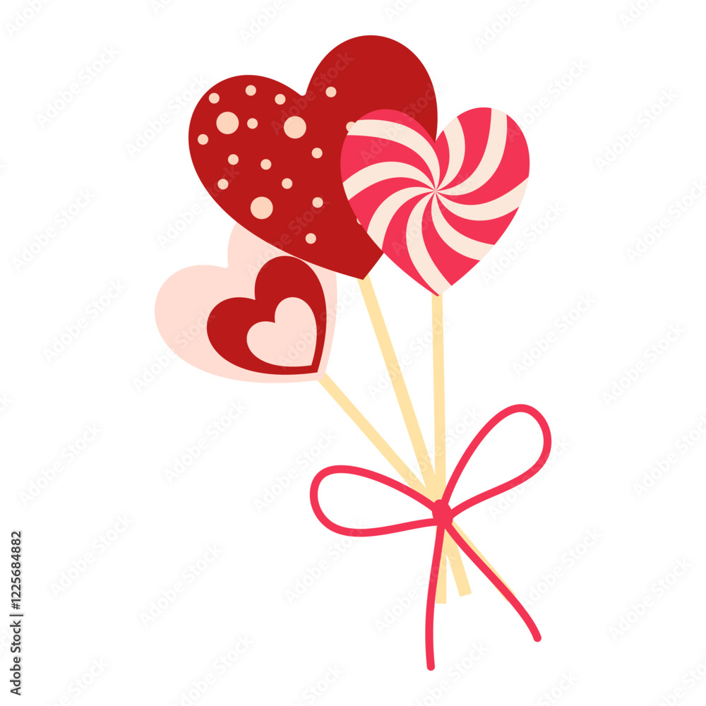 Simple flat icons representing love and Valentine's Day Simple flat icons representing love and Valentine's Day