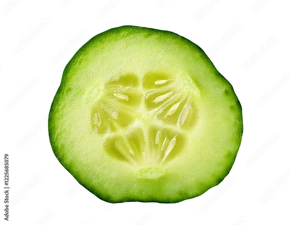 Cucumber slice isolated on transparent background Cucumber slice isolated on transparent background