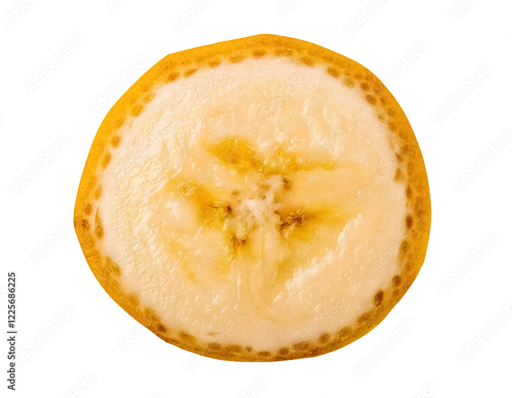 A slice of banana isolated on transparent background A slice of banana isolated on transparent background