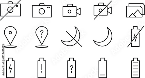 Essential Device and Status Liner icons seet