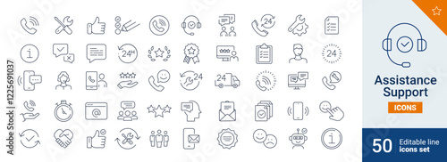 Assistance icons Pixel perfect. contact, information, business, ...	
