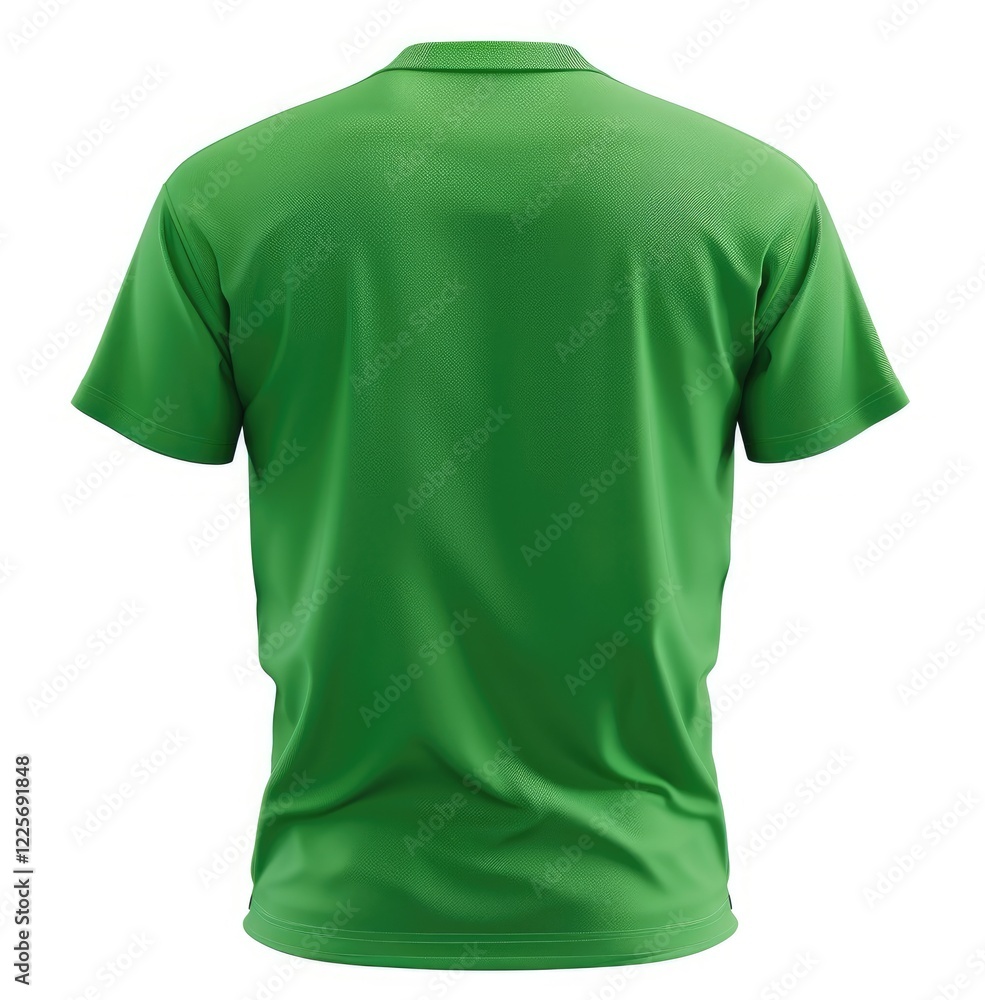 Green T-Shirt Template Back View for Print-on-Demand Green T-Shirt Template Back View for Print-on-Demand