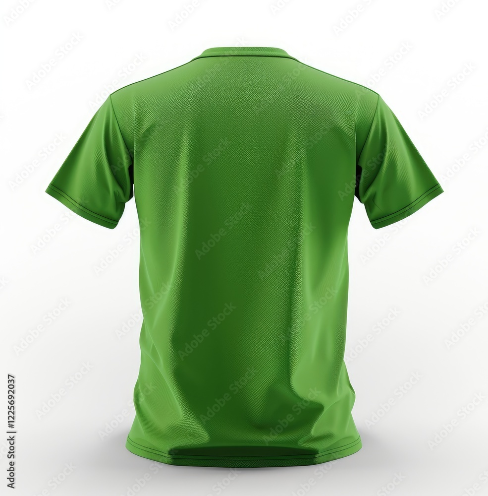 Back View Green T-Shirt for Social Media and Product Display Back View Green T-Shirt for Social Media and Product Display