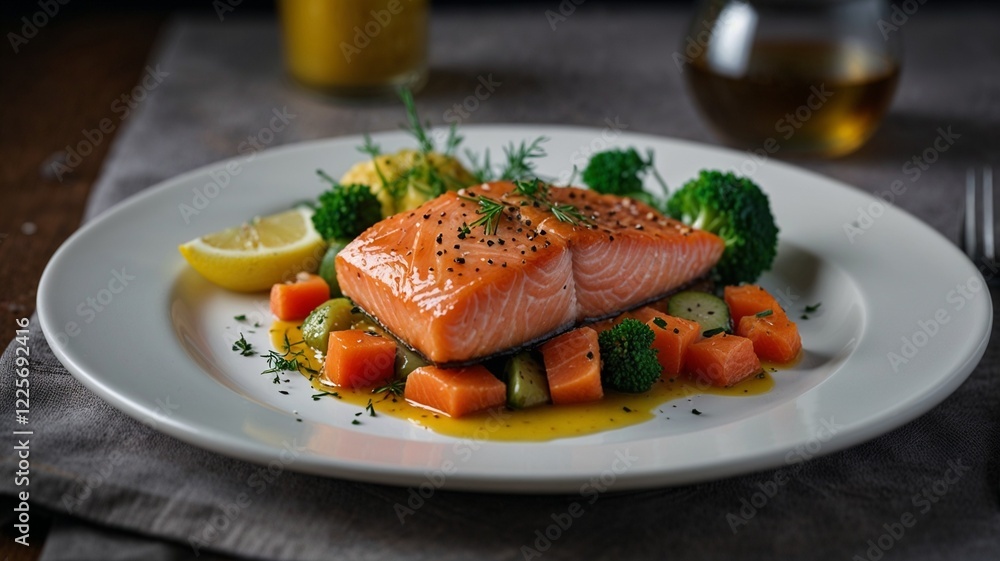 Fresh Norwegian Salmon Perfectly Seared With a Golden Crust Fresh Norwegian Salmon Perfectly Seared With a Golden Crust