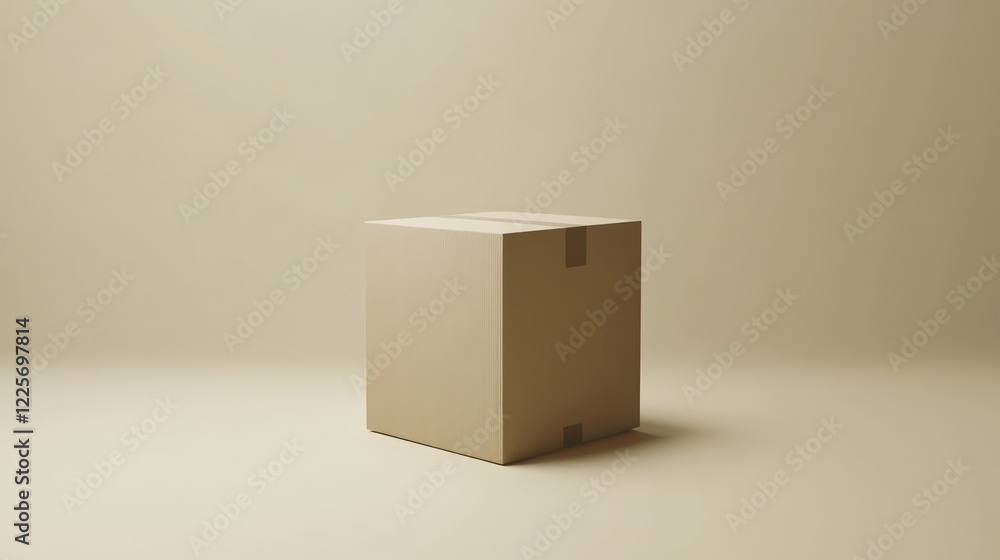 3D Cardboard box package transport order icon .3D Minimal stack parcel box 3D render 3D Cardboard box package transport order icon .3D Minimal stack parcel box 3D render