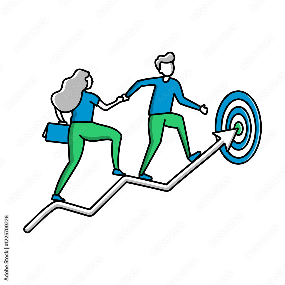 Obraz premium Coaching Icon. Guidance and Mentorship Illustration for Professional Development. – Transparent PNG