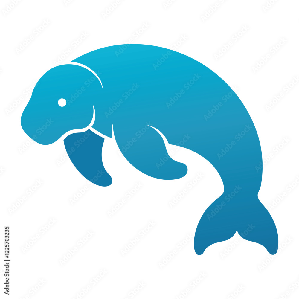 Manatee Icon Silhouette Vector Graceful Aquatic Mammal Illustrations for Creative Projects Manatee Icon Silhouette Vector Graceful Aquatic Mammal Illustrations for Creative Projects