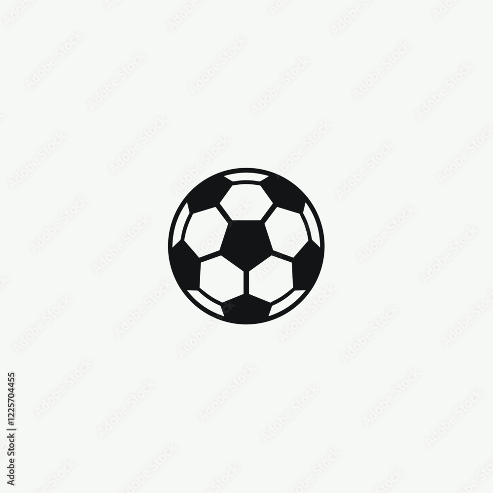 Monochrome soccer ball icon on soft background, sports symbolism Monochrome soccer ball icon on soft background, sports symbolism