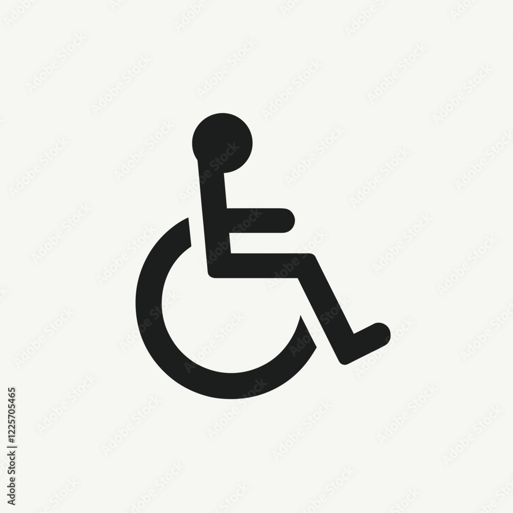 Accessibility symbol in vector design on minimal background, inclusivity Accessibility symbol in vector design on minimal background, inclusivity