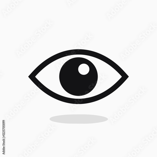 Stylized eye symbol representing vision and perception, minimalistic design