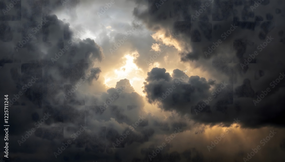 Obraz premium Dramatic Sunset Sky Cloudscape Image Nature Photography