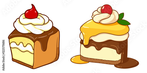 Classic Boston Cream Pie Layered Sponge Cake with Chocolate Glaze and Vanilla Custard Filling