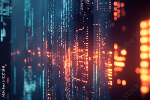 Wallpaper Mural Graphic image of a lock on a digital background with a code, symbolizing data protection and information security Torontodigital.ca