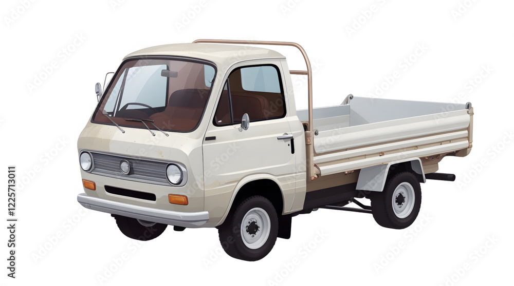 Light duty pickup truck with an open cargo bed, designed for transporting goods and materials. The truck features a compact and practical design, making it ideal for various commercial and industrial Light duty pickup truck with an open cargo bed, designed for transporting goods and materials. The truck features a compact and practical design, making it ideal for various commercial and industrial